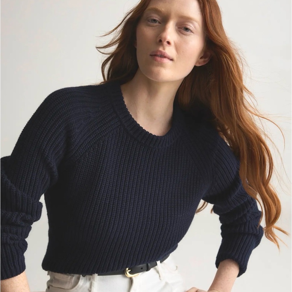 Quince 100% Organic Cotton Fisherman Crew Sweater